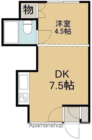 シャンポールわかさ(1DK/2階)の間取り写真