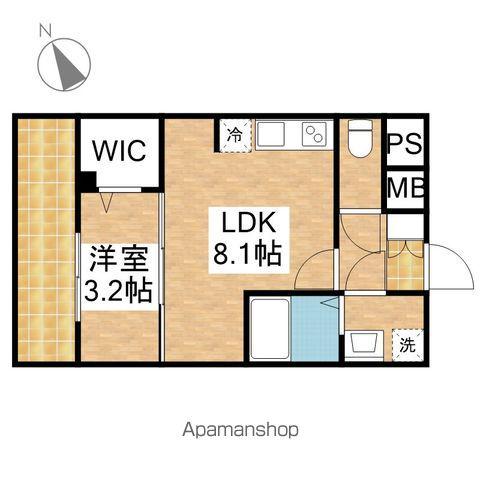 CREST TAPP東別院(1LDK/13階)の間取り写真