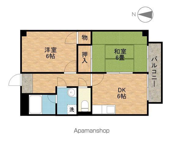 ネオフォレスト(2DK/1階)の間取り写真