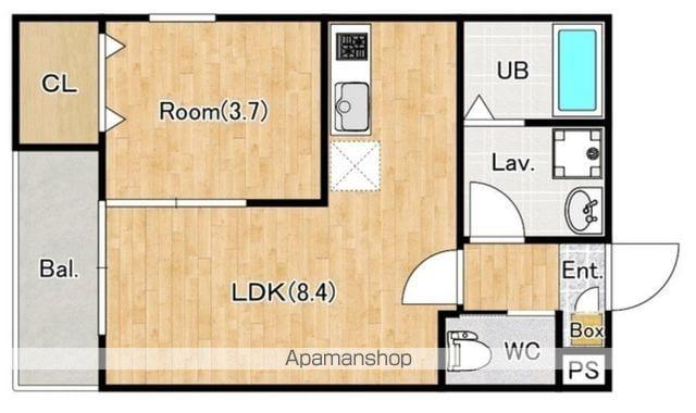 ジーメゾン春日部ウエスト(1LDK/3階)の間取り写真