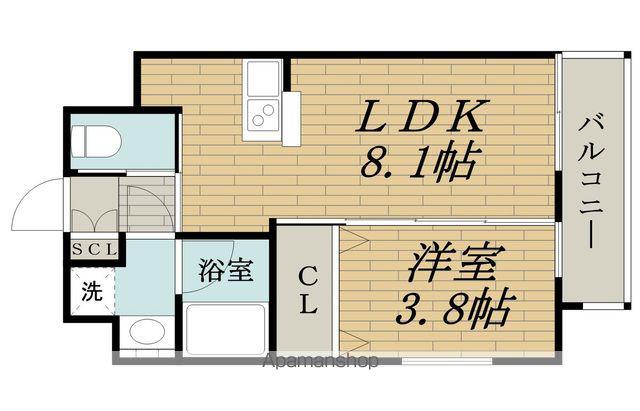エスタート御幣島(1LDK/7階)の間取り写真