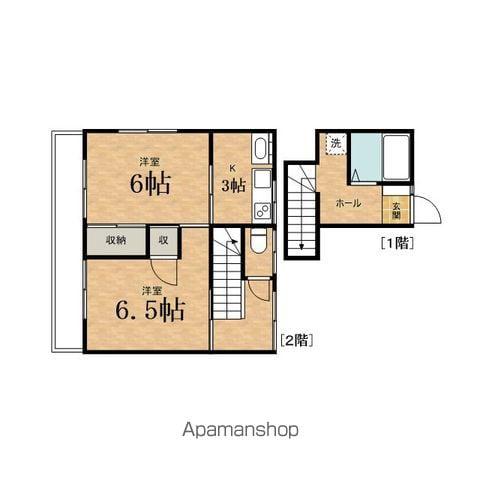 中央本線 日野駅(東京) 徒歩10分 2階建 築51年(2K)の間取り写真