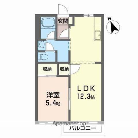 ジュネス昭和(1LDK/2階)の間取り写真