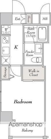 ミリアレジデンス駒込(1K/2階)の間取り写真