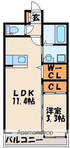 東福間駅前バモス(1LDK/3階)の間取り写真