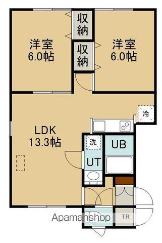 スノーラビット(2LDK/2階)の間取り写真