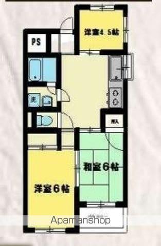 ハーモニー2(3DK/2階)の間取り写真