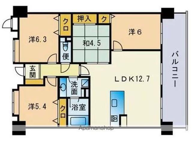 ルネッサンス21千早(4LDK/12階)の間取り写真