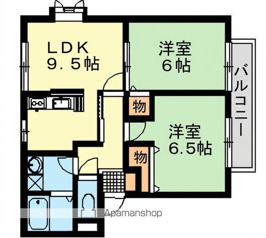 パナホーム中川A棟(2LDK/2階)の間取り写真