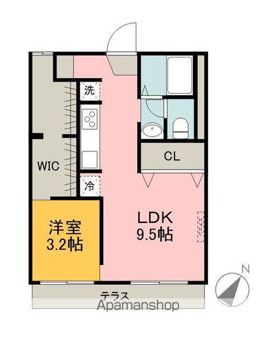 ひまわりハイツB棟(1LDK/1階)の間取り写真