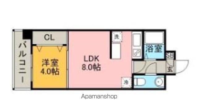 エステート・モア シャトー薬院(1LDK/6階)の間取り写真