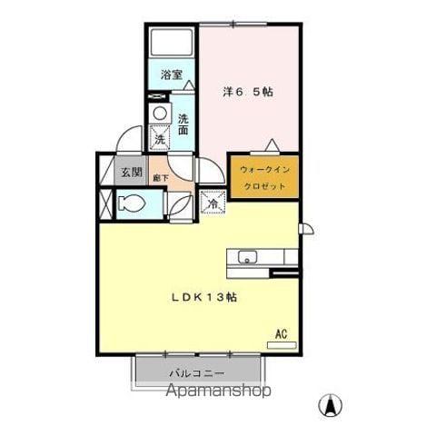 アリオン W(1LDK/2階)の間取り写真