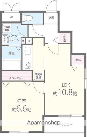 ボヌールロジェ(1LDK/3階)の間取り写真