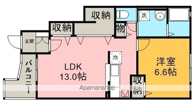 ミルト Ⅲ(1LDK/1階)の間取り写真