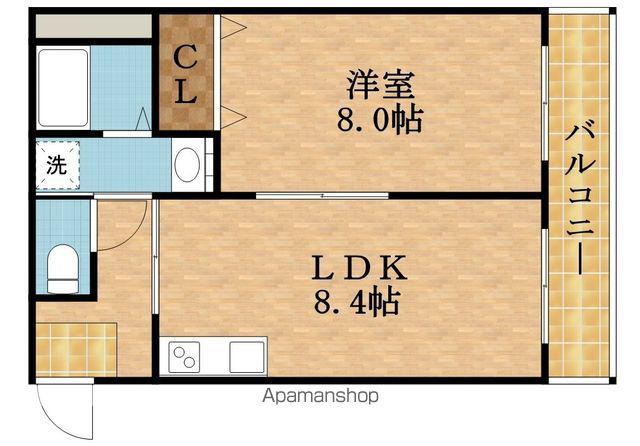 メゾンドフォンティーヌ(1LDK/3階)の間取り写真