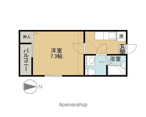 サザンパラダイス(1K/1階)の間取り写真