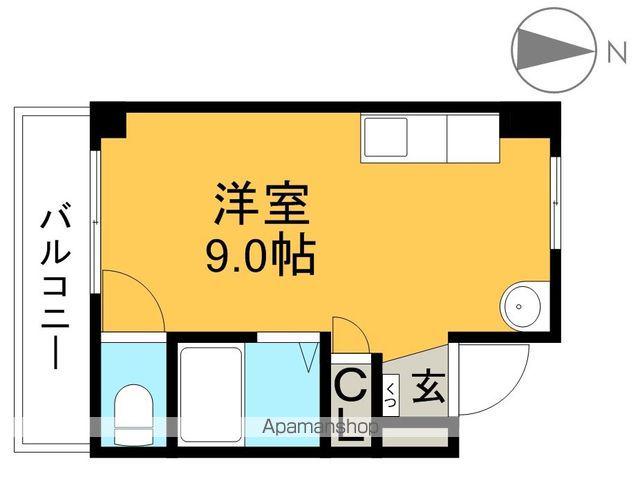 レジデンス上町(ワンルーム/4階)の間取り写真