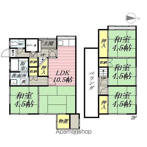 高山本線 高山駅 徒歩33分 2階建 築53年(4LDK)の間取り写真