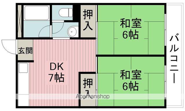 田中マンション(2DK/3階)の間取り写真