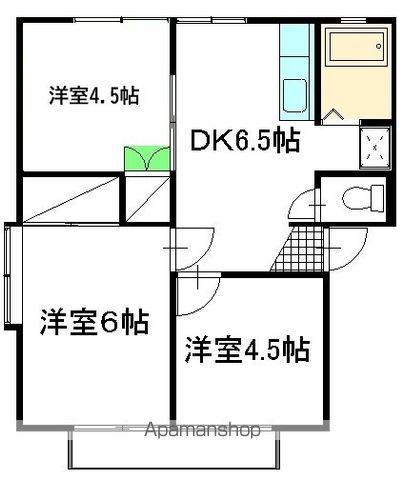 ミキコーポ(3DK/2階)の間取り写真