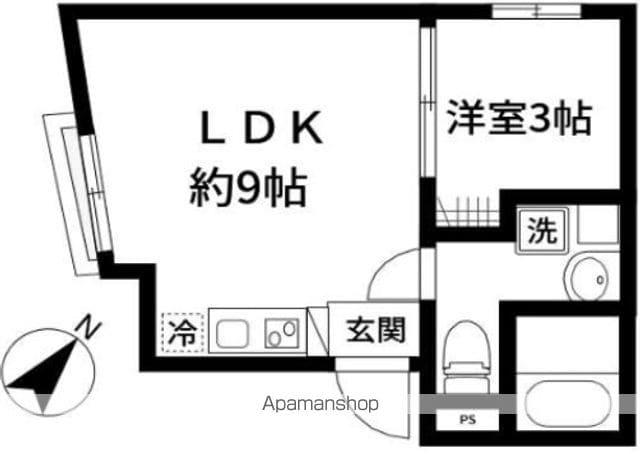 OMOCI DE SENGOKU(1LDK/1階)の間取り写真