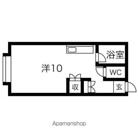 クリスタル恵み野Ⅰ(ワンルーム/2階)の間取り写真