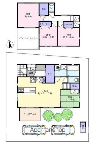 千代田・常磐緩行線 北小金駅 徒歩8分 2階建 築9年(4LDK)の間取り写真