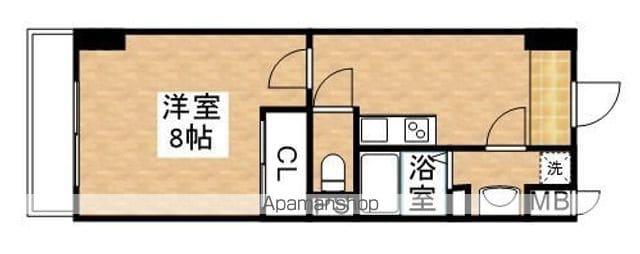 ALPHA PLAS BLD(1K/7階)の間取り写真