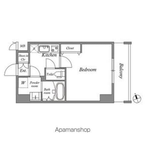 レジデンシア泉Ⅰ(1K/11階)の間取り写真