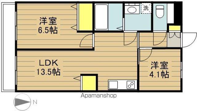 ウエストパレス蕨1(2DK/1階)の間取り写真