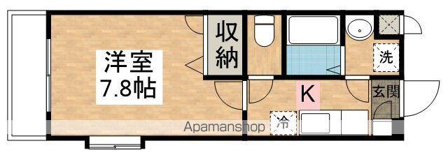 シャロン弾正(1K/2階)の間取り写真