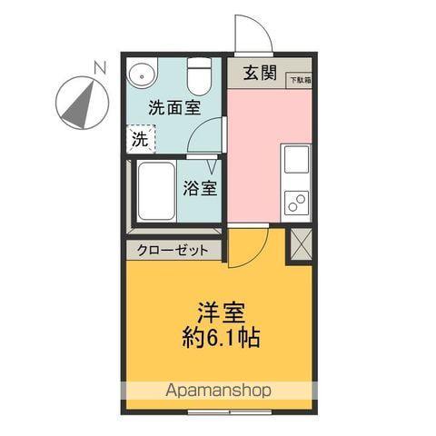 AXIS HANNO(1K/1階)の間取り写真