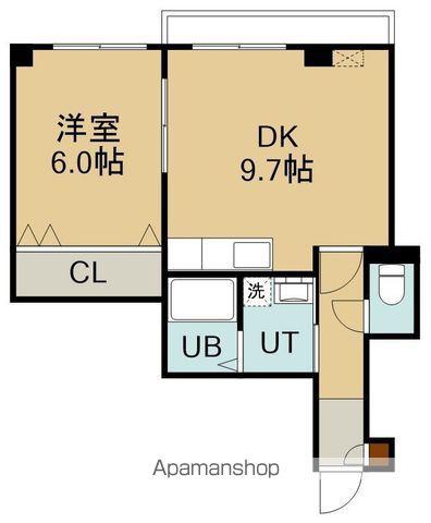 アーバンパレス(1DK/4階)の間取り写真