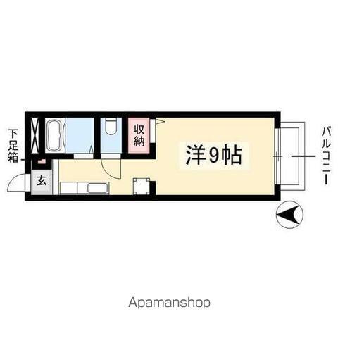 MORINPIA(ワンルーム/1階)の間取り写真
