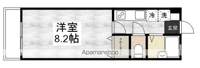 ハッピーオギノ(1K/1階)の間取り写真