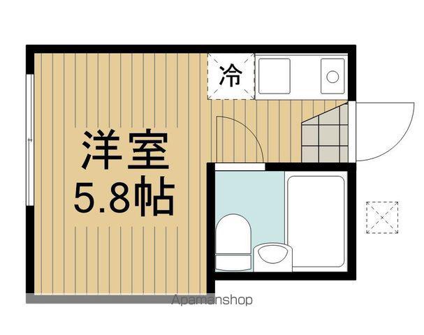 フィフティストーム(ワンルーム/2階)の間取り写真