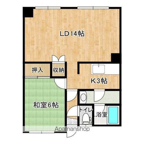 グリーンハイツ(1LDK/2階)の間取り写真