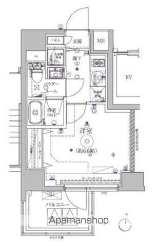 RELUXIA TERRACE横濱吉野町(1K/8階)の間取り写真
