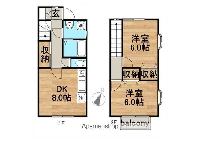 グレイン手島C(2DK/1階)の間取り写真