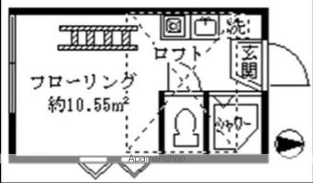 フェリスルーミー(ワンルーム/2階)の間取り写真