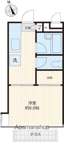 メゾンなるしま(1K/1階)の間取り写真