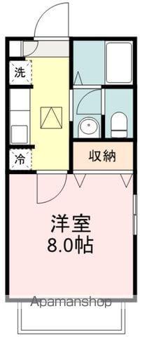 WELL長町南(1K/1階)の間取り写真