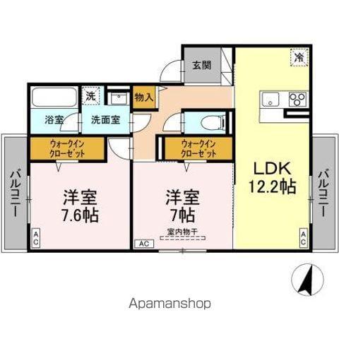 DーROOMCIX(2LDK/3階)の間取り写真