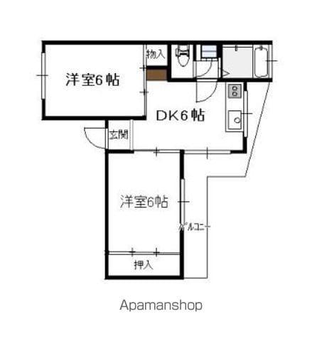 アヅマレジデンス(2DK/2階)の間取り写真