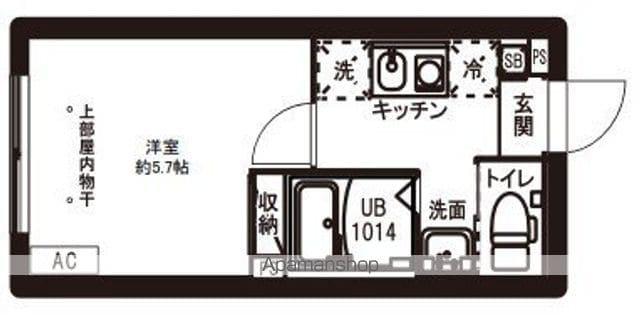 レピュア駒込レジデンス(1K/1階)の間取り写真