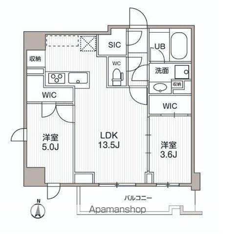 シーズンフラッツ両国サウス(2LDK/9階)の間取り写真