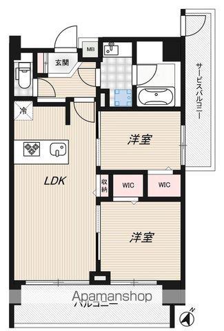 RIDGE豊洲(2LDK/10階)の間取り写真