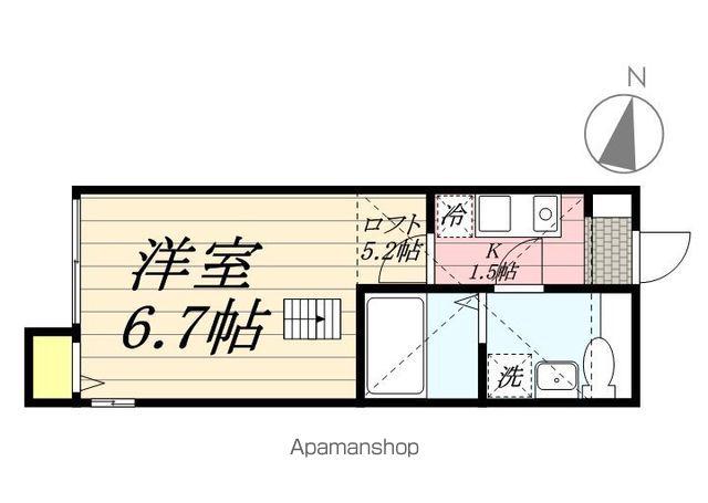 VOLARE(1K/2階)の間取り写真