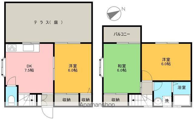 ルーミー甲府３号館(3DK)の間取り写真