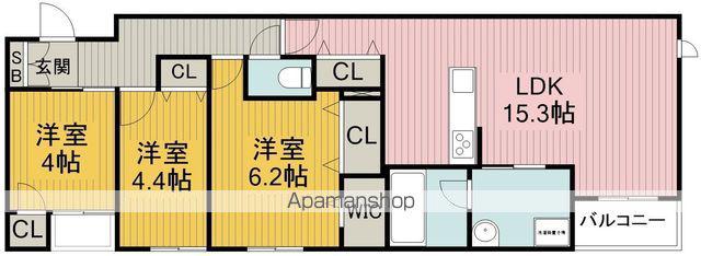 フォレスト立花町(3LDK/2階)の間取り写真